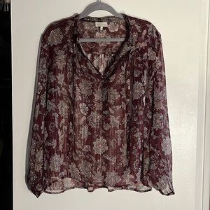 SHEER FLORAL BLOUSE